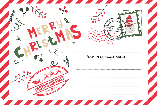 Xmas - Custom Gift Message Card