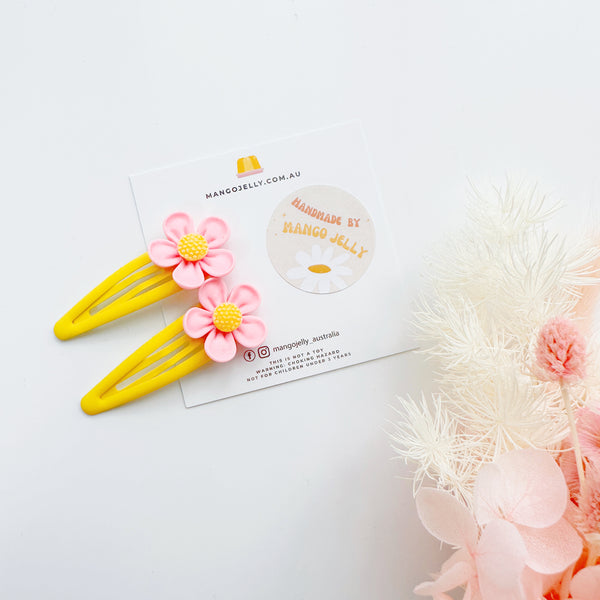 Pastel Flowers Handmade Collection - Snap Clip (Pink)