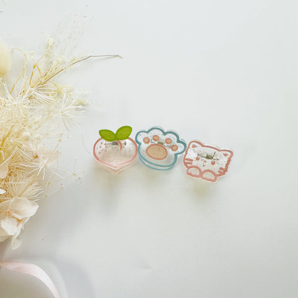 Petite claws 3PCS PACK -PEACH & KITTEN