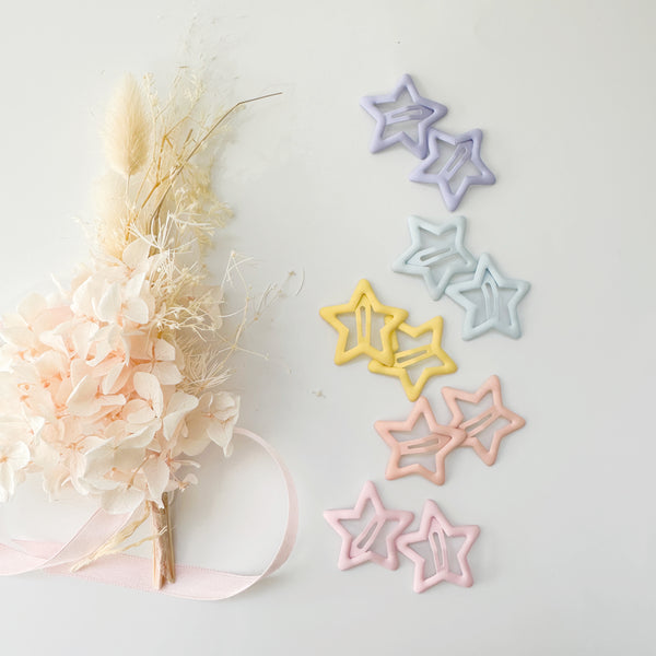 The Pastel Teddy - Star snap clips