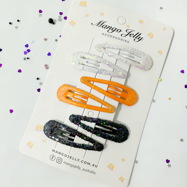 The Spooky (Cutest) collection - Mixed snap clips (6 pcs)