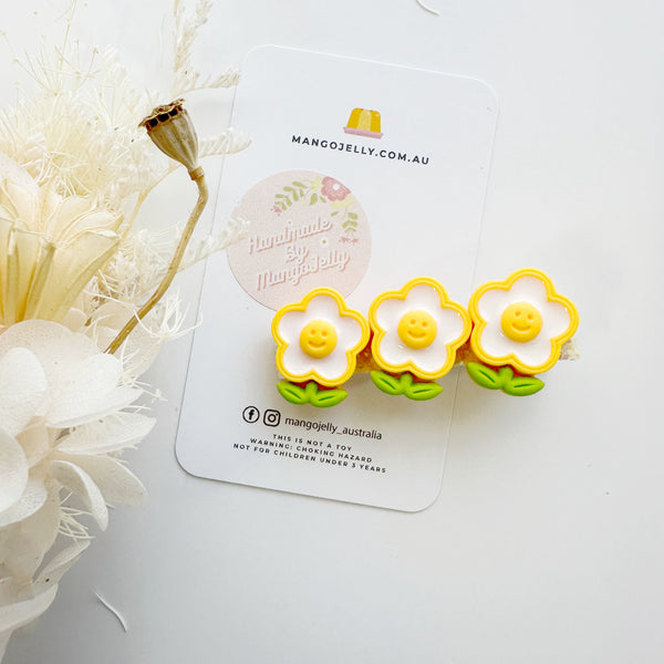 Tea time treats handmade collection - Bar Clips (Sunny flowers)