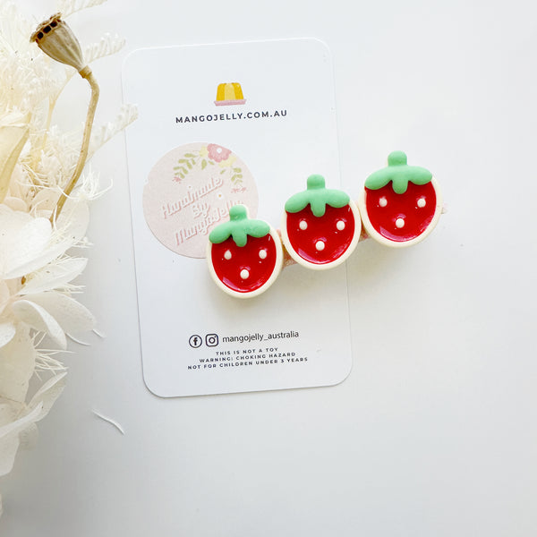 Tea time treats handmade collection - Bar Clips (Strawberry)