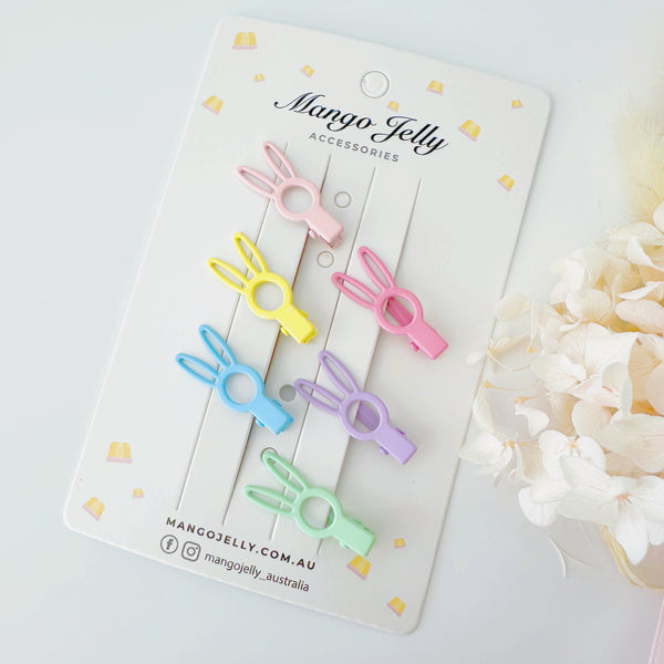 Small Soft Pastel Clips palette 6 Pieces - Rabbits