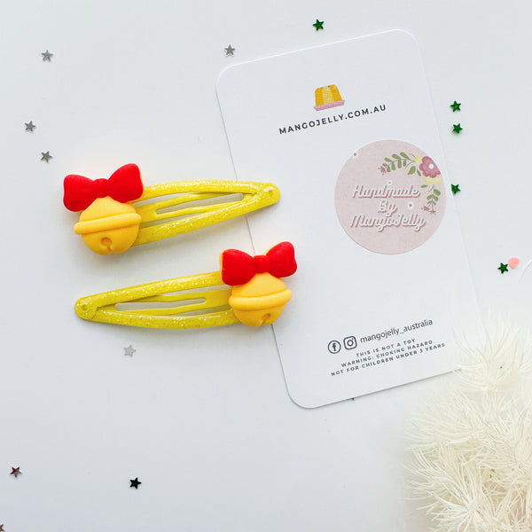 Christmas Handmade Collection - Snap clips (Jingle bells)